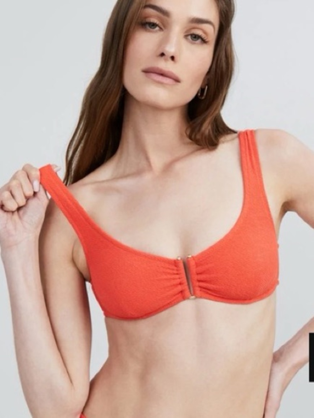NWT Solid and Striped Annie bikini top Lava